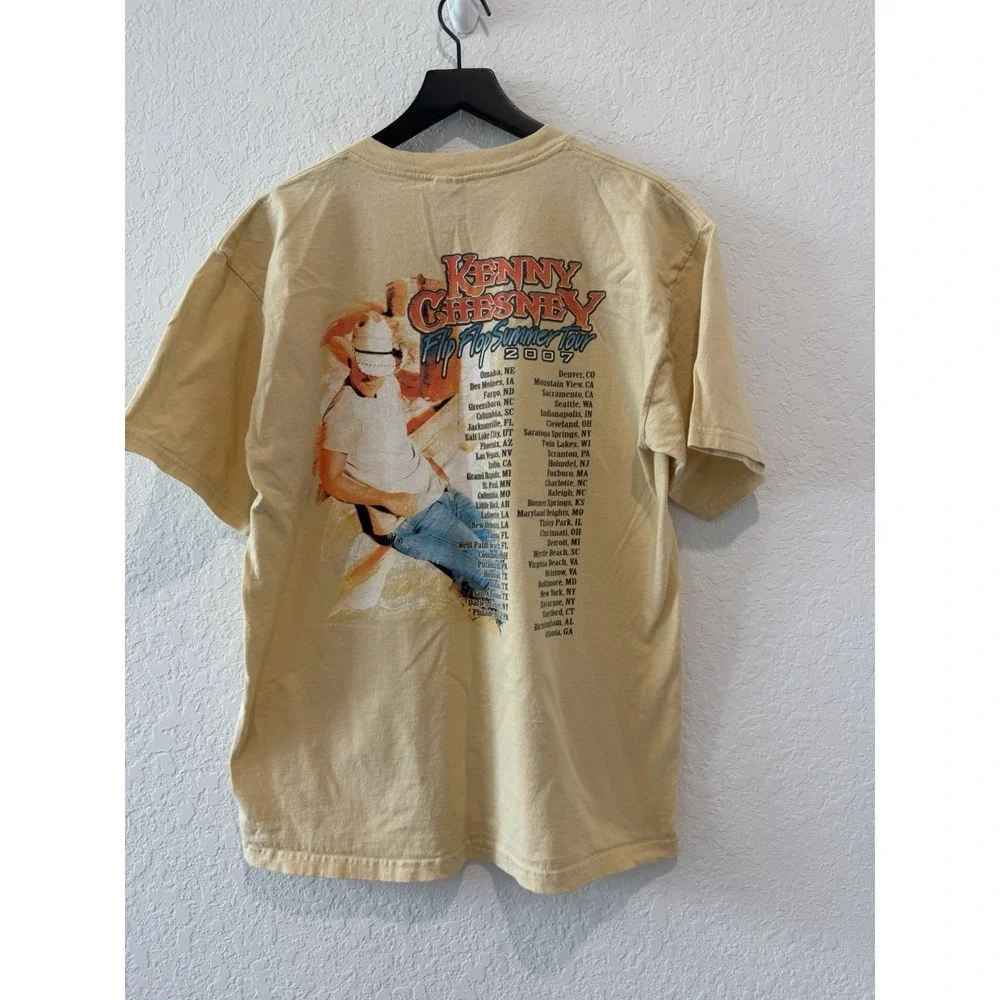 Kenny Chesney Flip Flop Summer Tour 2007 Concert Shirt Size L Country Music